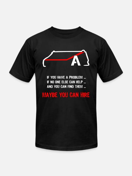 The A Team Van Funny 80 s TV Programme Movie Gift - Unisex Jersey T-Shirt by Bella + Canvas - black