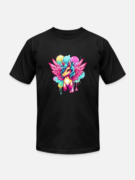 Pegasus - Unisex Jersey T-Shirt by Bella + Canvas - black
