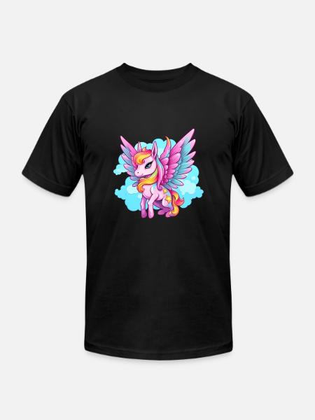 Pegasus - Unisex Jersey T-Shirt by Bella + Canvas - black