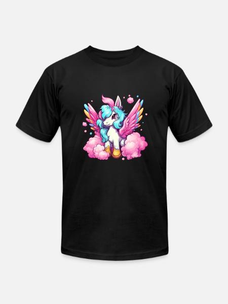 Pegasus - Unisex Jersey T-Shirt by Bella + Canvas - black