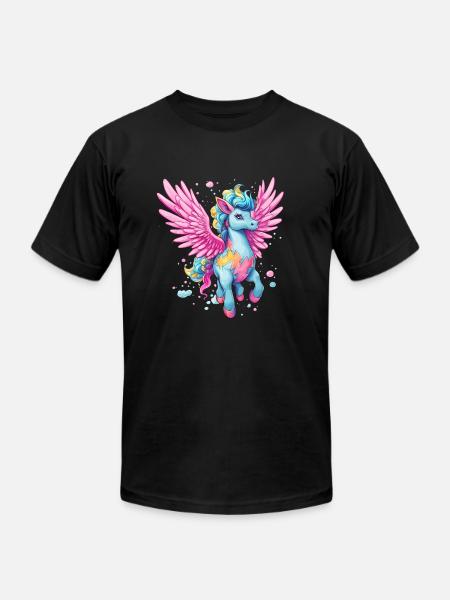 Pegasus - Unisex Jersey T-Shirt by Bella + Canvas - black