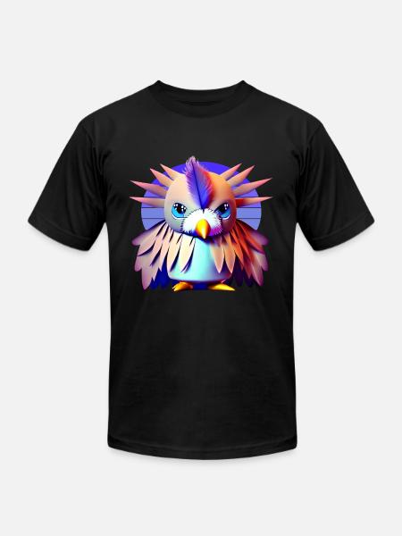 Polygon Bird - Unisex Jersey T-Shirt by Bella + Canvas - black