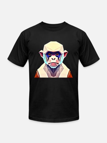 Polygon monkey - Unisex Jersey T-Shirt by Bella + Canvas - black