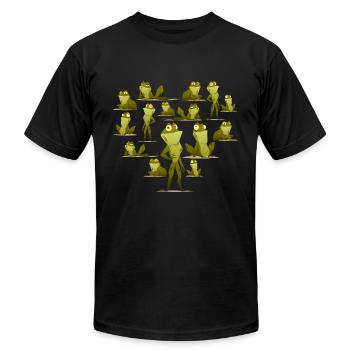 frog - Unisex Jersey T-Shirt by Bella + Canvas - black - Front - Jose (178cm)