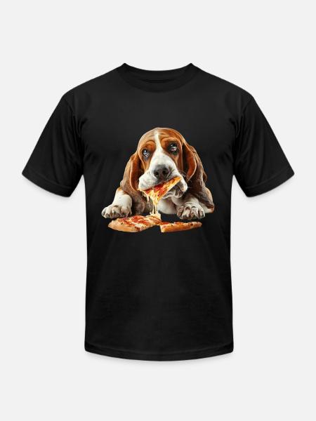 Basset Hound - Unisex Jersey T-Shirt by Bella + Canvas - black