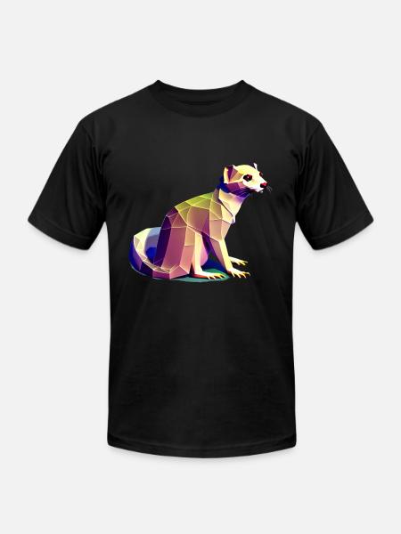 Polygon ferret - Unisex Jersey T-Shirt by Bella + Canvas - black