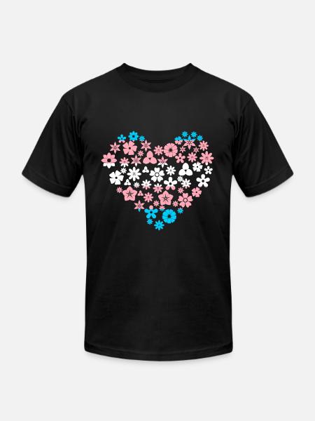 Trans Heart - Unisex Jersey T-Shirt by Bella + Canvas - black
