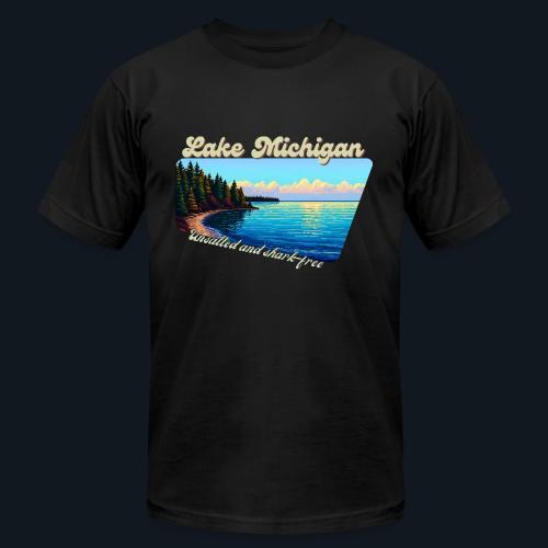 Lake Michigan Unsalted and shark-free - Unisex Jersey T-Shirt by Bella + Canvas