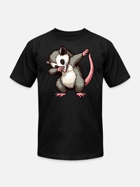 Dabbing Opossum - Unisex Jersey T-Shirt by Bella + Canvas - black