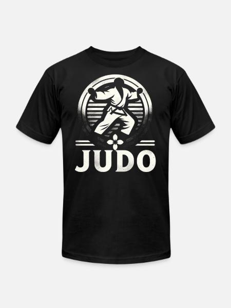 Judo Mastery Combat Emblem - Unisex Jersey T-Shirt by Bella + Canvas - black