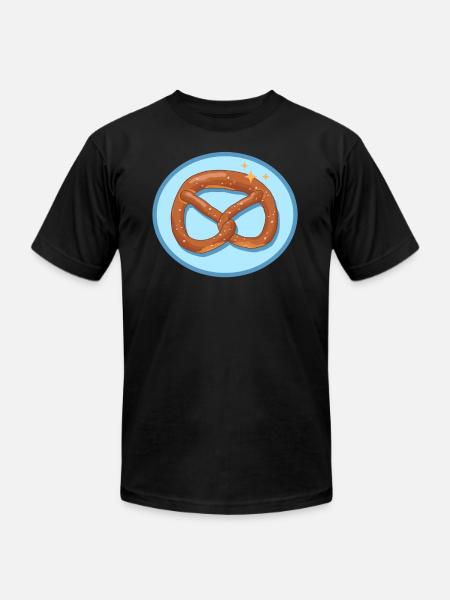 Pretzel Pretzels Lover - Unisex Jersey T-Shirt by Bella + Canvas - black