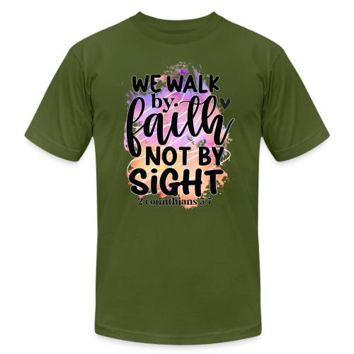 Harmony Collection - We Walk by Faith not by Sight - Unisex Jersey T-Shirt by Bella + Canvas
