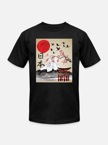 Japan Vintage Japanese Art Aesthetic - Unisex Jersey T-Shirt by Bella + Canvas - black