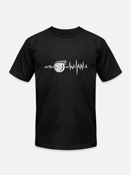 Turbo heartbeat tuning motorsport - Unisex Jersey T-Shirt by Bella + Canvas - black