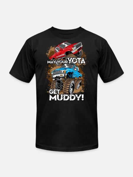 Toyota Trucks Get Muddy - Unisex Jersey T-Shirt by Bella + Canvas - black