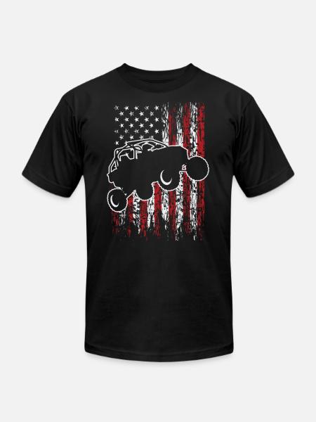 USA UTV RZR Racing - Unisex Jersey T-Shirt by Bella + Canvas - black