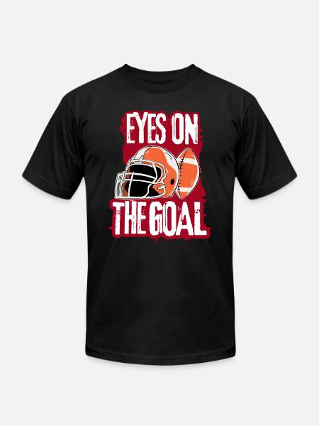 American Football T-Shirt - Unisex Jersey T-Shirt by Bella + Canvas - black