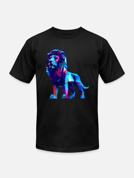 Polygon lions - Unisex Jersey T-Shirt by Bella + Canvas - black