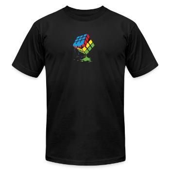 Rubix Cube - Unisex Jersey T-Shirt by Bella + Canvas - black - Front - Jose (178cm)