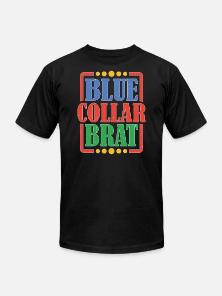 Blue Collar Brat 5 - Unisex Jersey T-Shirt by Bella + Canvas - black