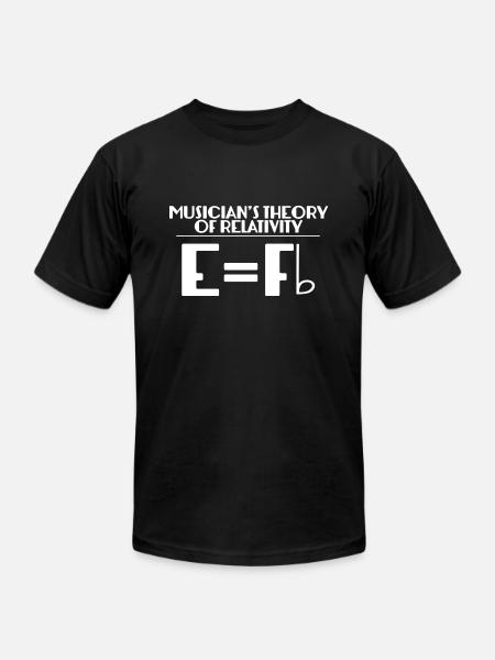 Musician's Theory Of Relativity - Unisex Jersey T-Shirt by Bella + Canvas - black