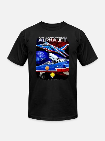 Alpha Jet Patrouille de France Advanced Trainer Ai - Unisex Jersey T-Shirt by Bella + Canvas - black
