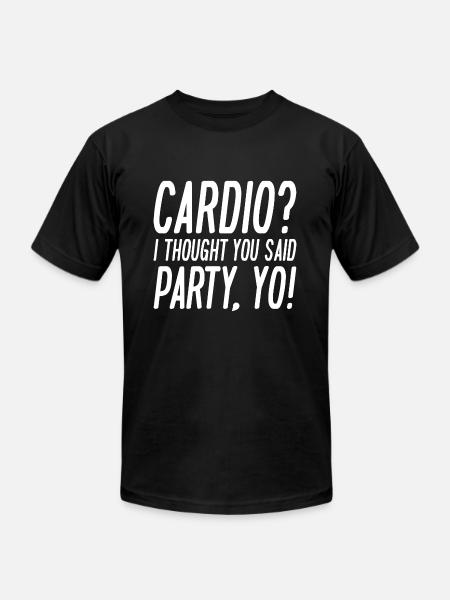 Cardio Party Yo - Unisex Jersey T-Shirt by Bella + Canvas - black