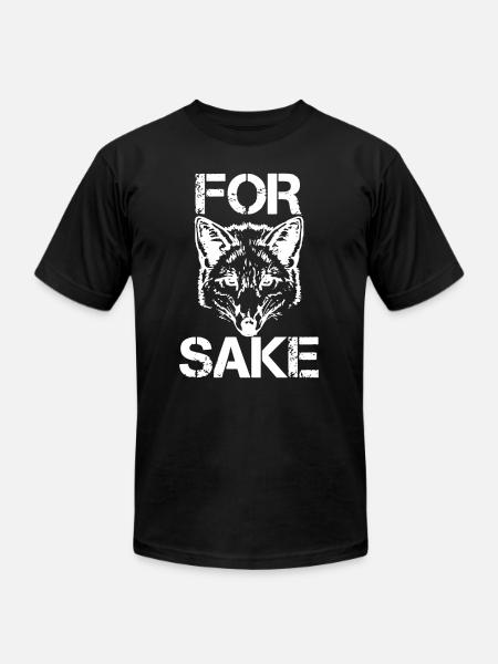 For Fox Sake - Unisex Jersey T-Shirt by Bella + Canvas - black