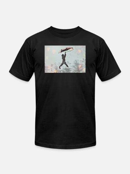 Umbrella Boy - Unisex Jersey T-Shirt by Bella + Canvas - black
