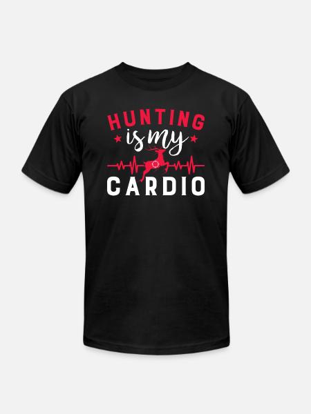 Hunting Is My Cardio - Unisex Jersey T-Shirt by Bella + Canvas - black