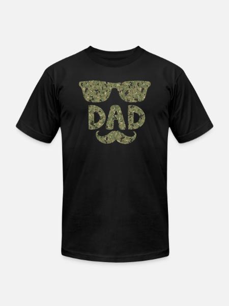 Dad Life Camo - Unisex Jersey T-Shirt by Bella + Canvas - black