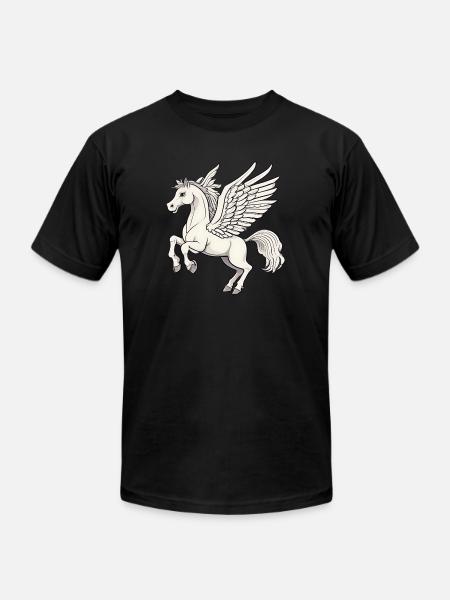 Pegasus - Unisex Jersey T-Shirt by Bella + Canvas - black