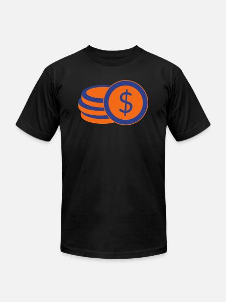 Coins - Unisex Jersey T-Shirt by Bella + Canvas - black