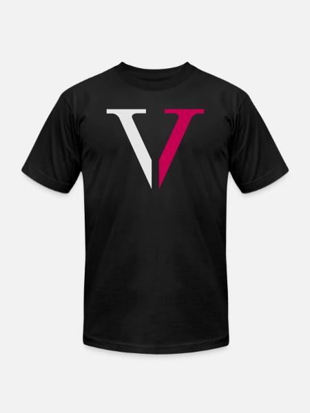 Low5ive "V" - Unisex Jersey T-Shirt by Bella + Canvas - black
