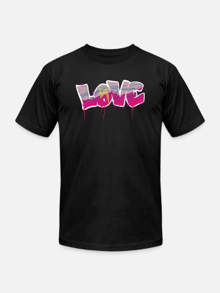 Love basic bubble - Unisex Jersey T-Shirt by Bella + Canvas - black