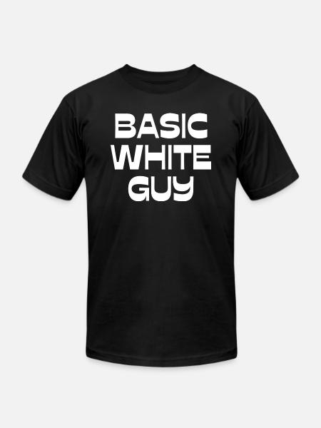 Basic White Guy - Unisex Jersey T-Shirt by Bella + Canvas - black