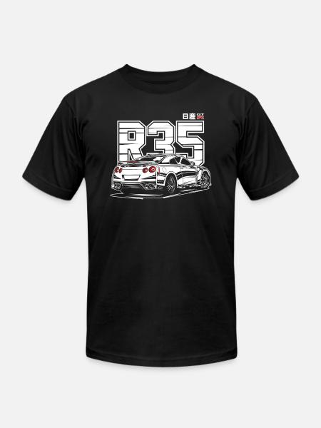 Gtr R35abcdabcdabcdwhite Print - Unisex Jersey T-Shirt by Bella + Canvas - black