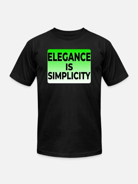 ELEGANCE IS SIMPLICITY T-SHIRT - Unisex Jersey T-Shirt by Bella + Canvas - black