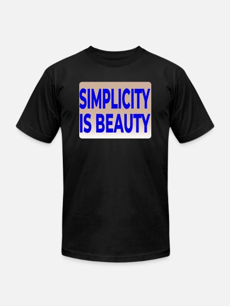 SIMPLICITY IS BEAUTY T-SHIRT - Unisex Jersey T-Shirt by Bella + Canvas - black