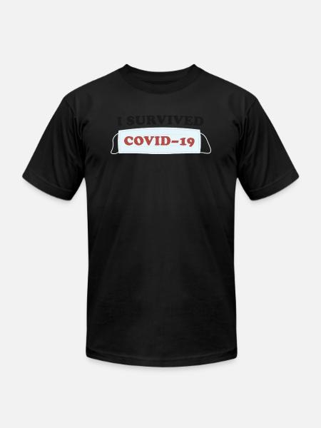 I SURVIVED COVID19 green - Unisex Jersey T-Shirt by Bella + Canvas - black