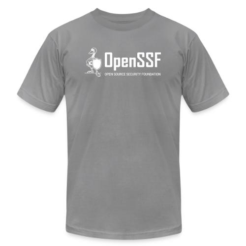 OpenSSF Logo White - Unisex Jersey T-Shirt by Bella + Canvas