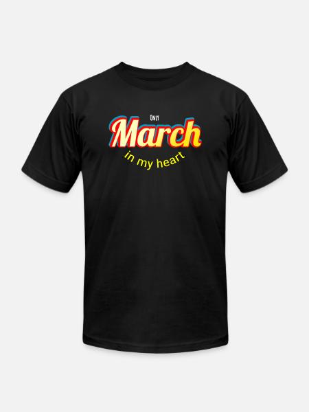 march - Unisex Jersey T-Shirt by Bella + Canvas - black