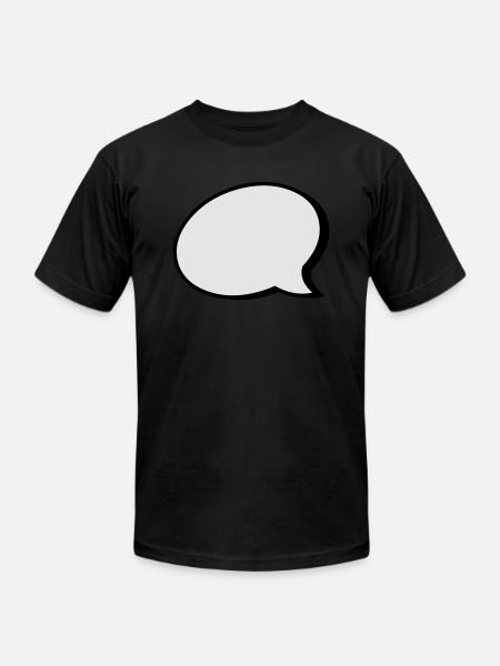speech bubble - Unisex Jersey T-Shirt by Bella + Canvas - black