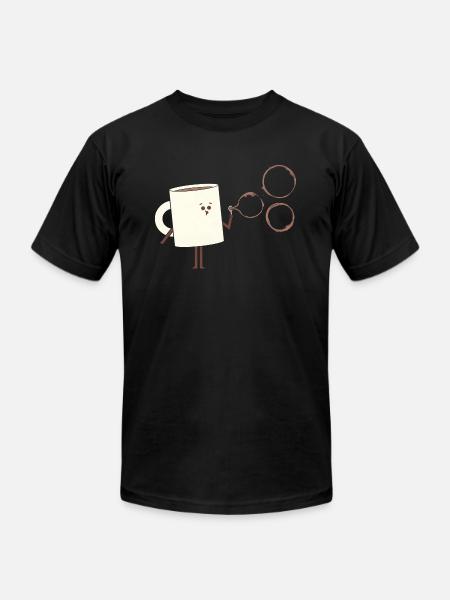 Coffee Bubbles - Unisex Jersey T-Shirt by Bella + Canvas - black