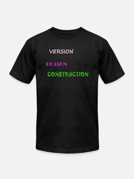 Version Reason Construction - Unisex Jersey T-Shirt by Bella + Canvas - black