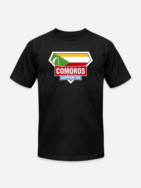 Comoros Supporter - Unisex Jersey T-Shirt by Bella + Canvas - black