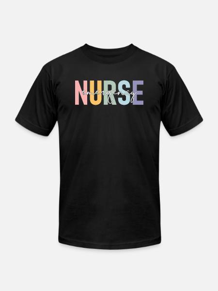 Nurse Emergency - Unisex Jersey T-Shirt by Bella + Canvas - black