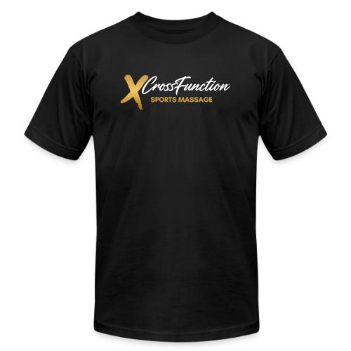 White XF SPORTS MASSAGE LOGO (front only) - Unisex Jersey T-Shirt by Bella + Canvas