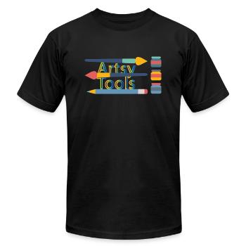 Artist Tools - Unisex Jersey T-Shirt by Bella + Canvas - black - Front - Jose (178cm)