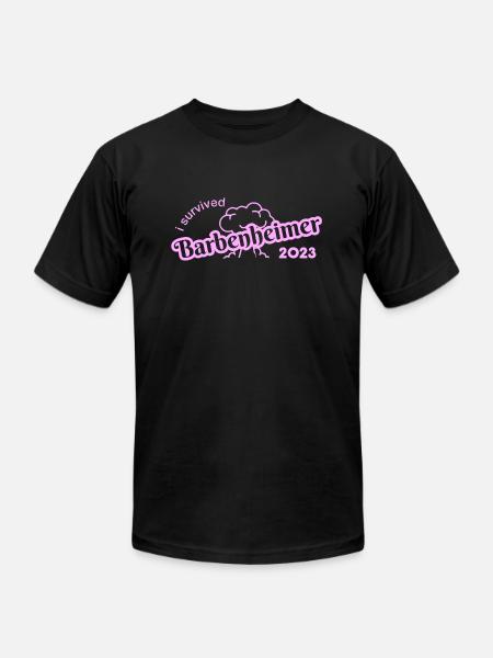 i survived barbenheimer - Unisex Jersey T-Shirt by Bella + Canvas - black
